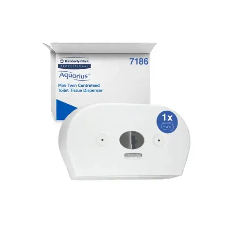Držač za toalet papir u rolni Mini Twin Beli Kimberly Clark Aquarius